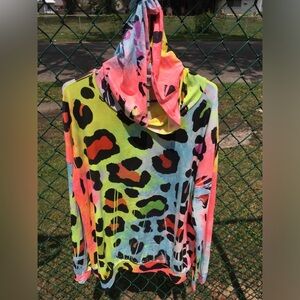 Tie Dye Cheetah/Leopard Hoodie